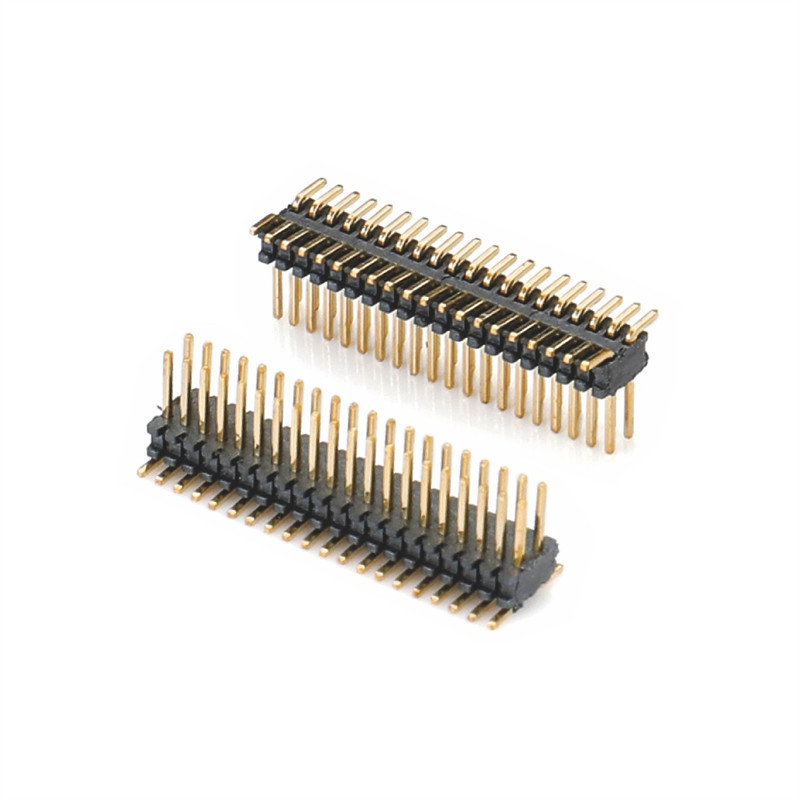 0.8mm 双排 SMT度排针